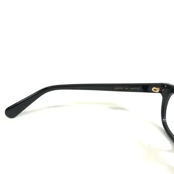 Gucci Eyeglasses Frames GG0372O 005 Shiny Black Round Cat Eye Full Rim 48-17-140